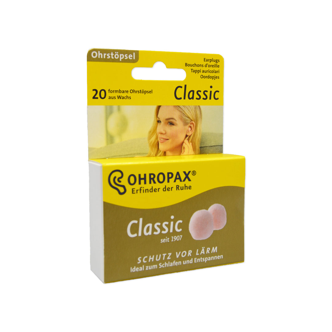 OHROPAX Classic | Ohrstöpsel aus Wachs | 20 Stück/Schiebeschachtel
