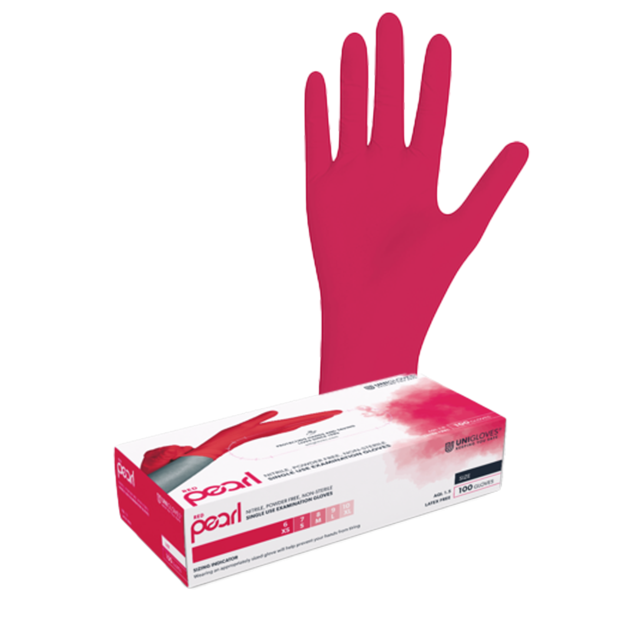 Unigloves RED PEAR Nitrilhandschuhe 8-9 large 100 Stück/Box