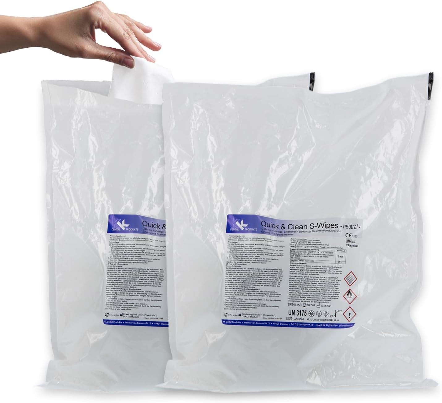 KK Quick & Clean alkoholische S-Wipes  ready to use 2 x Nfb. á 70 Tücher/Rolle