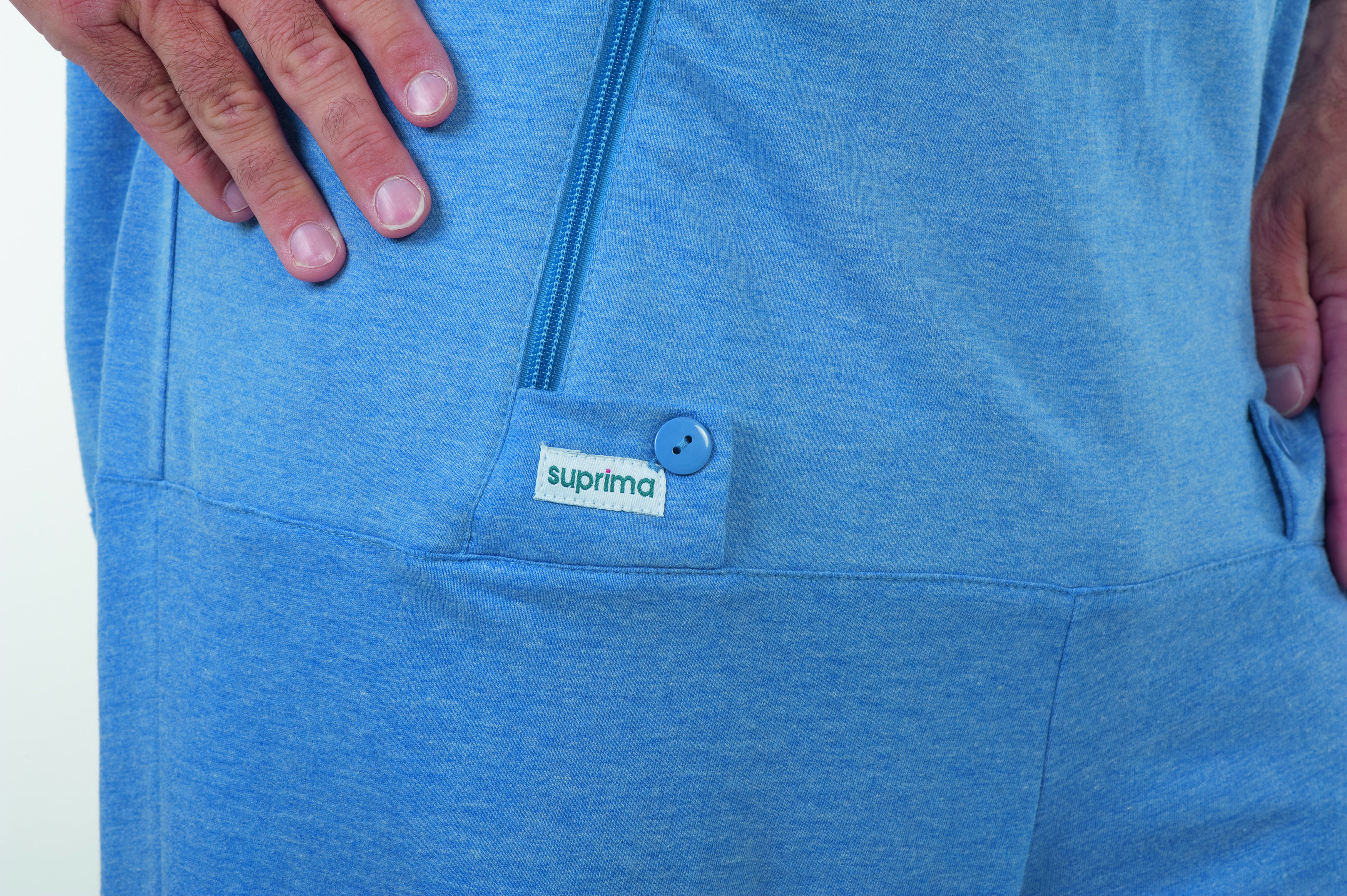 Suprima Funktionsoverall Demenzkranke Größe S-XL Jeans melange 4686