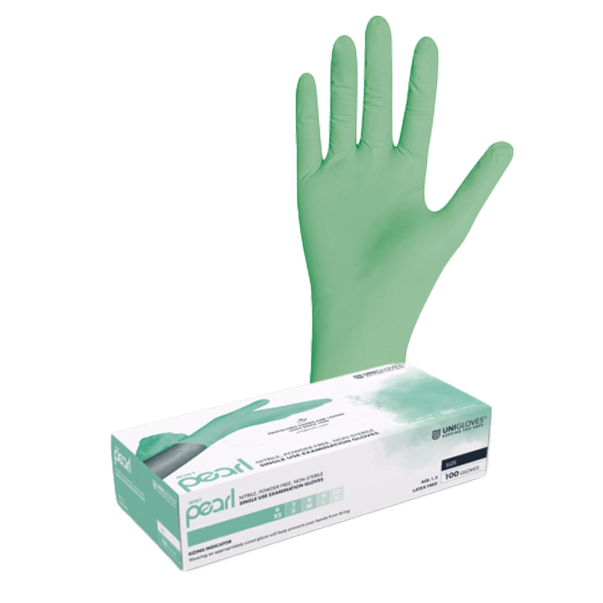 Unigloves MINT PEARL Nitrilhandschuhe XS - XL 100 St/Box