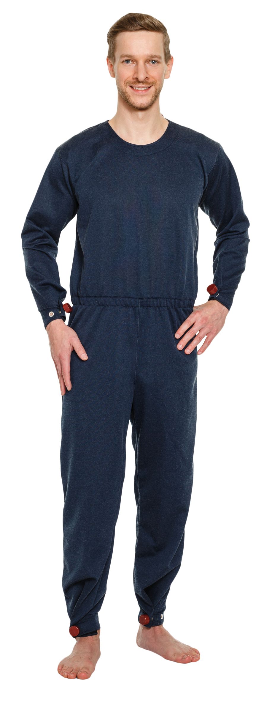 Suprima Pflegeoverall  Unisex Größe S-XXL mit Ösen Marine 4744