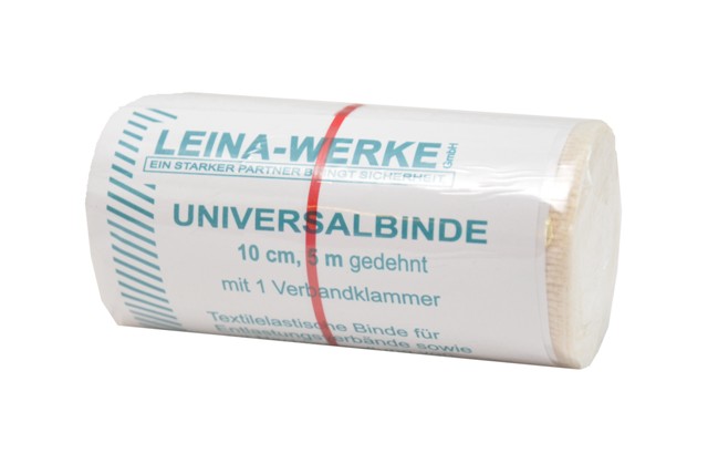 LEINALAST Universalbinde | 10 cm x 5 m | Naturweiß | Einzeln verpackt |