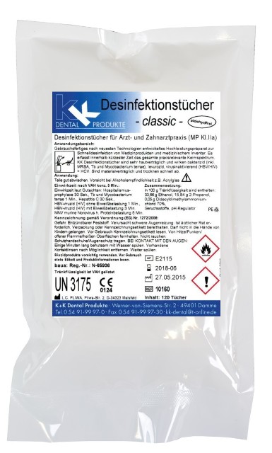 KK Desinfektionstücher 1 Nfbeutel á 120 Tücher vers. Düfte