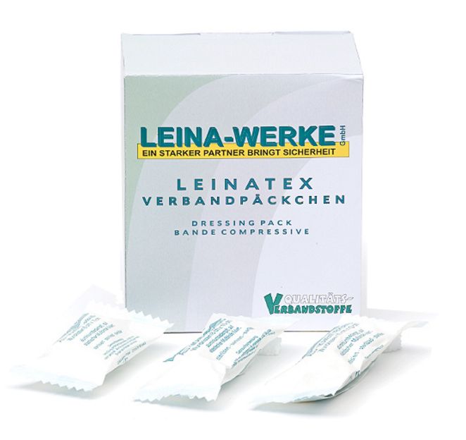 LEINATEX Verbandpäckchen | 10 cm x 12 cm | Karton mit 15 Stück