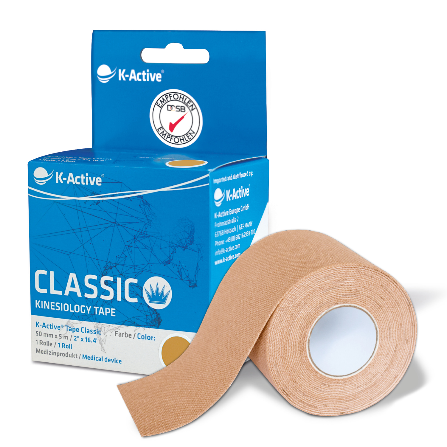 K-Active Tape Classic 50 mm x 5 m Rolle Haut