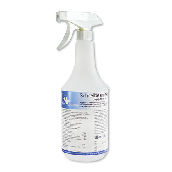 KK Schnelldesinfektion 1 Liter Sprühflasche vers. Düfte inkl. Sprühkopf