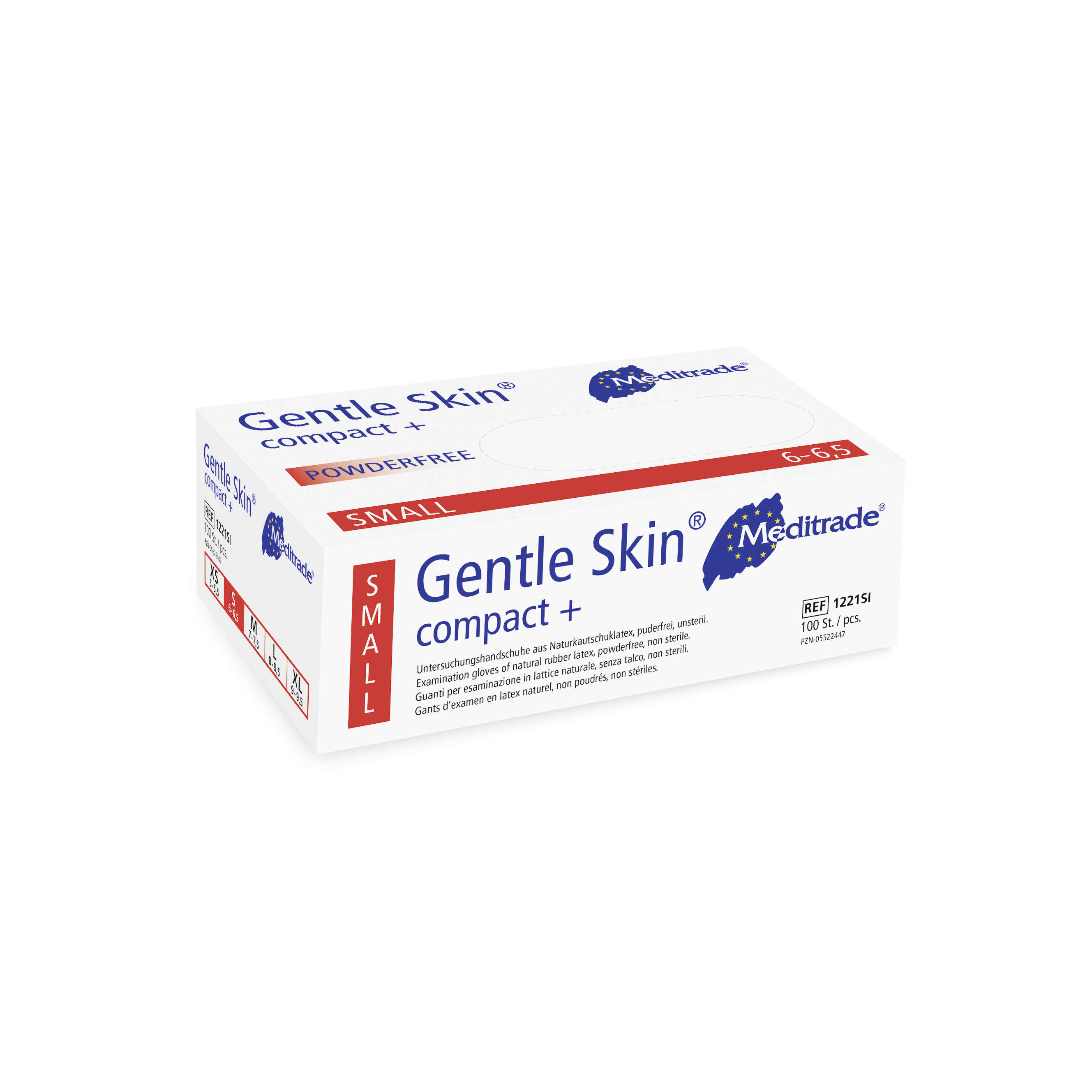 Meditrade Latexhandschuhe Gentle Skin compact+ XS - XL 100 Stück/Box