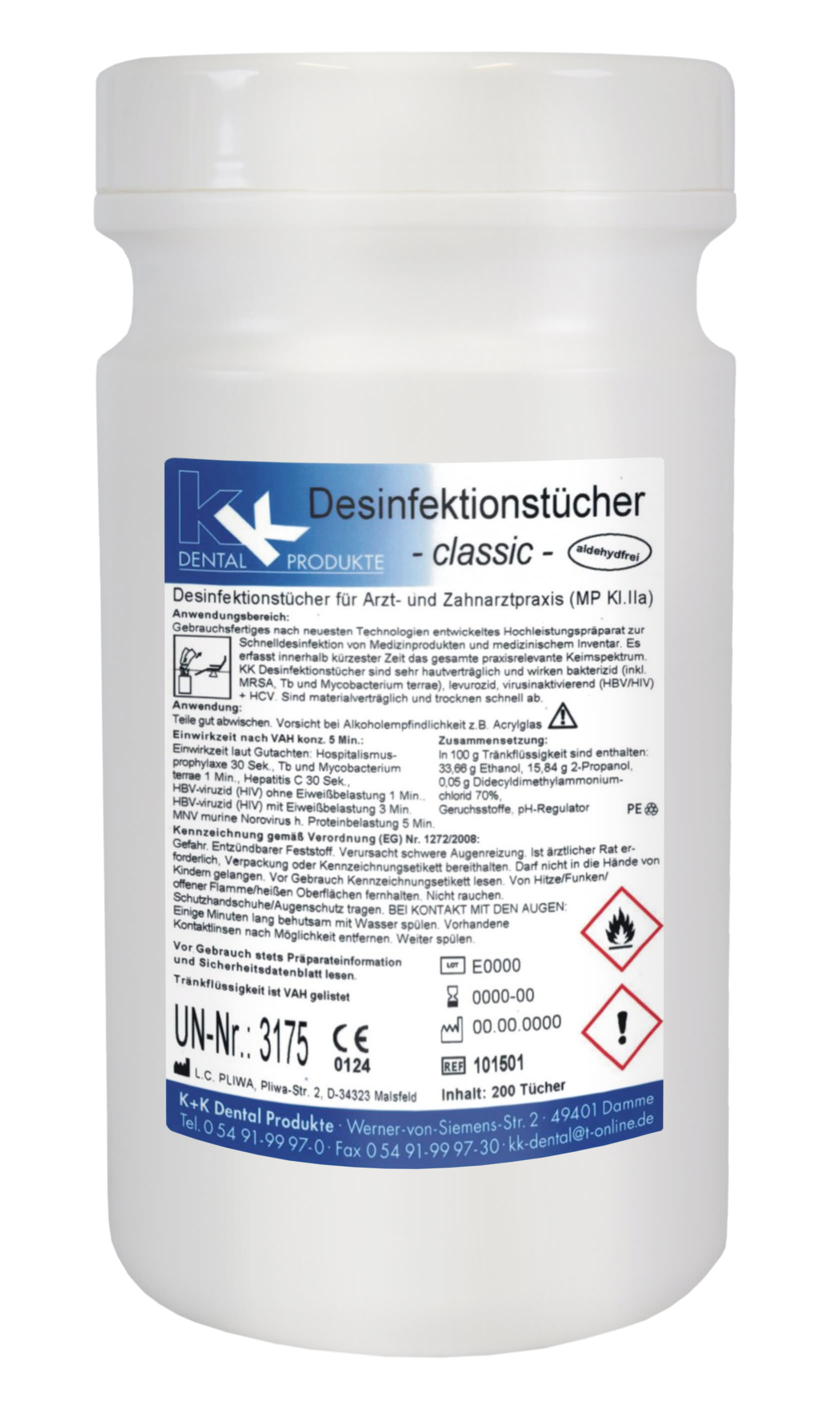KK Desinfektionstücher JUMBO mit Dose 200 Tücher 200 x 270 mm vers. Düfte