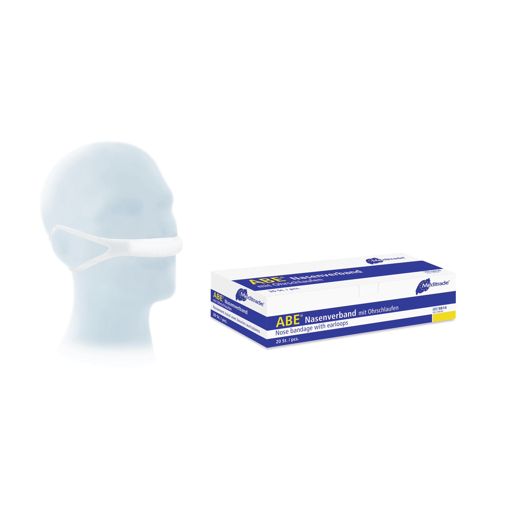 ABE® Nasenverband | Mit Ohrschlaufen | 20 Stück/Packung