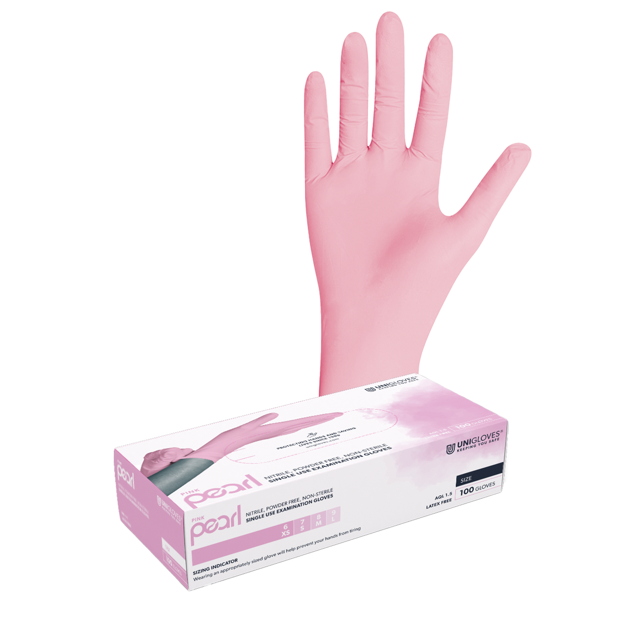 Unigloves PINK PEARL Nitrilhandschuhe 5-6 x-small 100 Stück/Box
