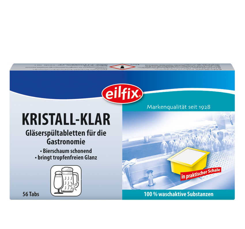 Kristall-Klar Gläserspültabletten 56 x 10g