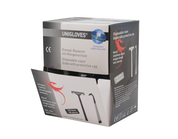 Unigloves Einmalrasierer 100 Stück/Box vers. Farben