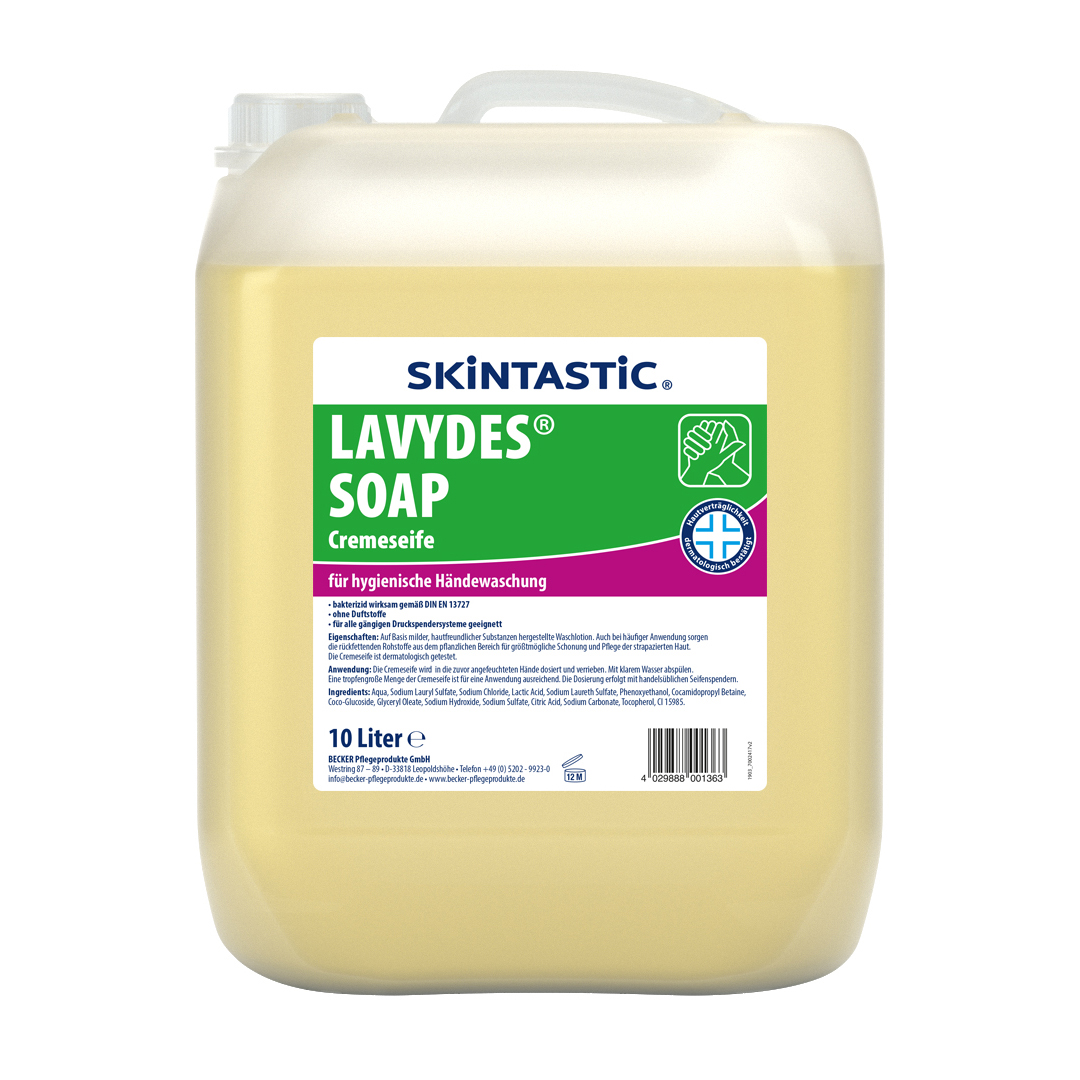 Skintastic® Lavydes | antibakterielle Cremeseife | Seife | 10 Liter Kanister