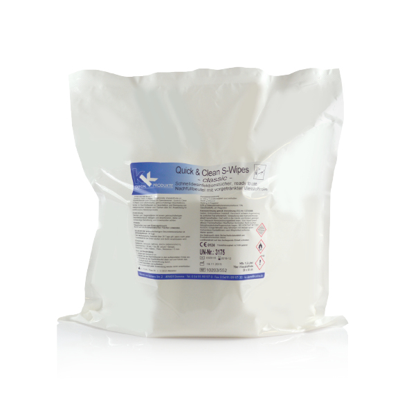 KK Quick & Clean alkoholische S-Wipes  ready to use Refillbeutel 70 Tücher/Rolle
